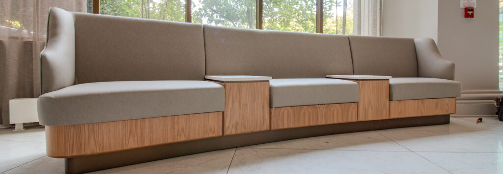 Custom couch in common area