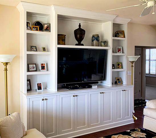 white residential Built In custom millwork